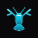 Clawy logo on dark background 128px